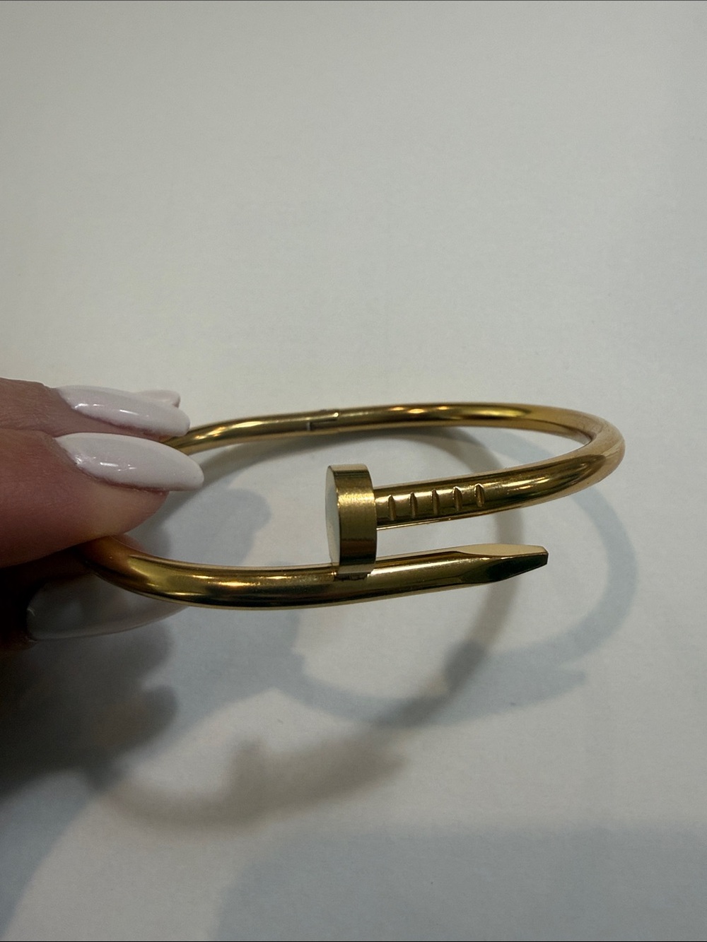 Gold Nail-Style Cuff Bracelet - Women Jewelry